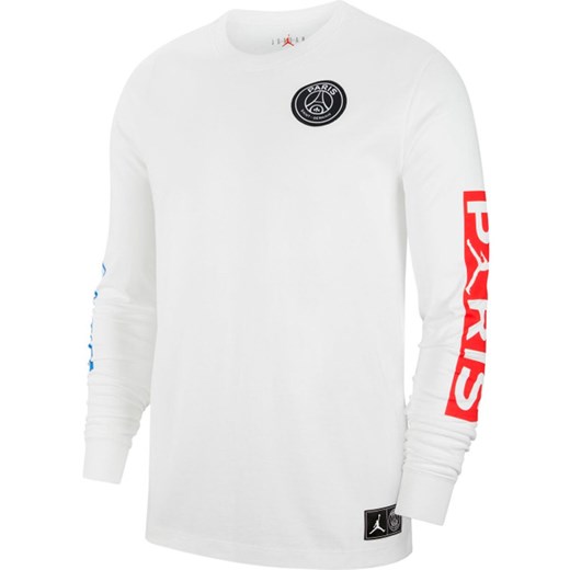 Koszulka męska Jordan Nike PSG Long-Sleeve BQ8382-101 Biały XXL