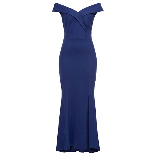 Sukienka Bodyflirt Boutique niebieska bez wzorów maxi elegancka na karnawał ołówkowa 