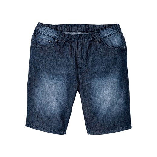 Bermudy dżinsowe z gumką w talii Regular Fit | bonprix