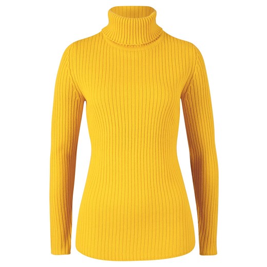 Sweter z golfem, w prążek | bonprix