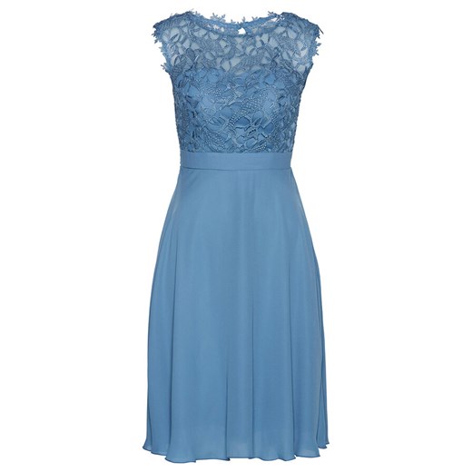 Sukienka Bonprix niebieska mini bez rękawów trapezowa 