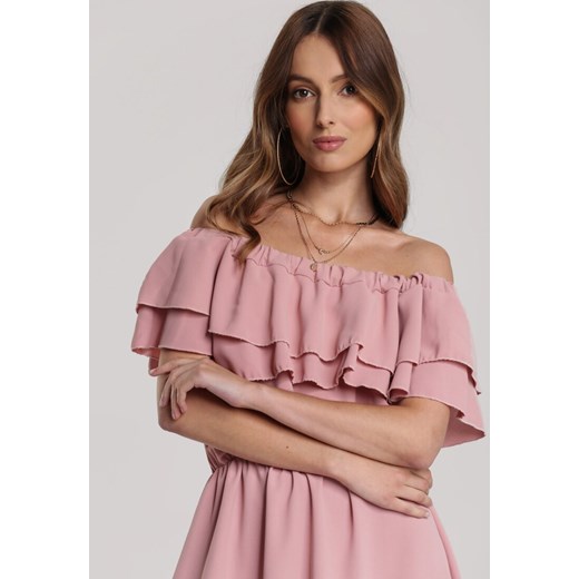 Różowa Sukienka Bothilei  Renee uniwersalny Renee odzież