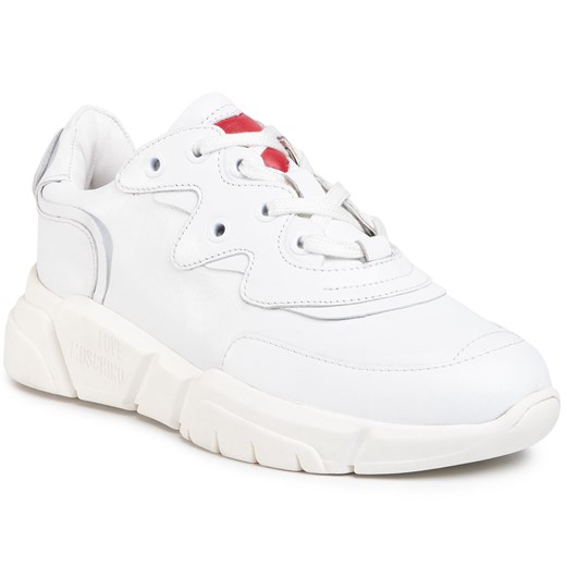 Buty sportowe damskie sneakersy w stylu młodzieżowym białe wiązane 