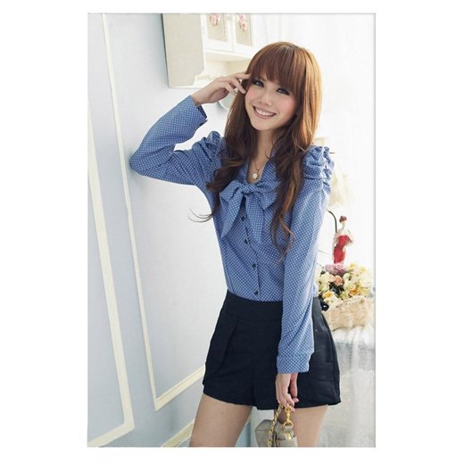 Niebieskia bluzka, koszula damska Japan Style B2256