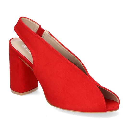 Sandały Filippo DS1292/20RD Czerwone zamsz ze sklepu Arturo-obuwie w kategorii Sandały damskie - zdjęcie 88957241