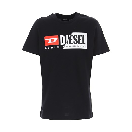 Diesel Koszulka Dziecięca dla Chłopców, czarny, Bawełna, 2021, 4Y 6Y