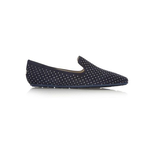 Wheel studded suede slippers