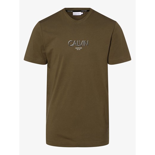 Calvin Klein - T-shirt męski, zielony