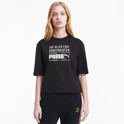 PUMA Damska Koszulka TFS Graphic Regular, Czarny, rozmiar XS, Odzież  Puma S PUMA EU