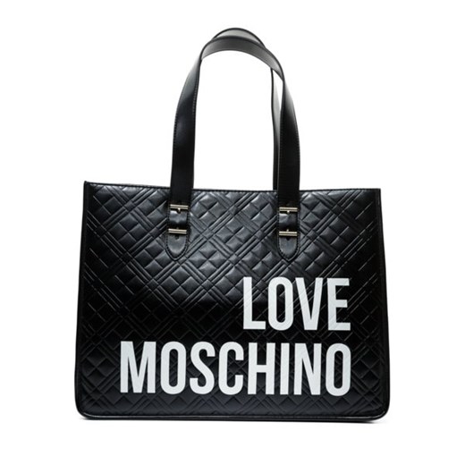 Love Moschino shopper bag czarna bez dodatków elegancka duża 