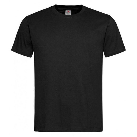 Czarny Bawełniany T-Shirt Męski Bez Nadruku -STEDMAN- Koszulka, Krótki Rękaw, Basic, U-neck TSJNPLST2000blackopal ze sklepu JegoSzafa.pl w kategorii T-shirty męskie - zdjęcie 89204013