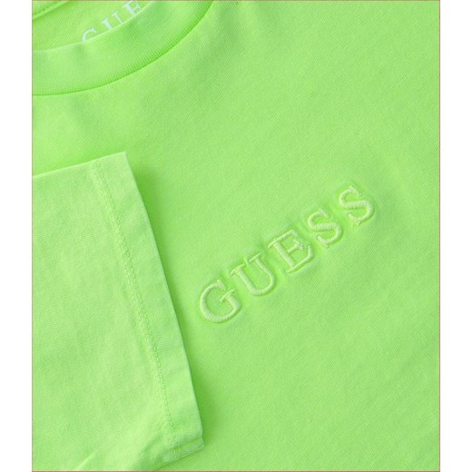 Bluzka dziewczęca Guess zielona z krótkim rękawem 