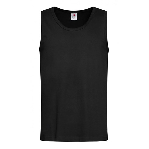 Czarny Bawełniany T-Shirt (TANK TOP) Męski Bez Nadruku -STEDMAN- Koszulka, Bez Rękawów, Bezrękawnik TSJNPLST2800blackopal ze sklepu JegoSzafa.pl w kategorii T-shirty męskie - zdjęcie 89271814