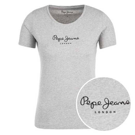 t-shirt damski pl502711 933 pepe jeans szary
