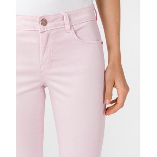 spodnie damskie guess w02aj2w93c6 różowe stretch