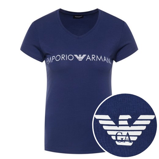 T-shirt EMPORIO ARMANI granatowy damski