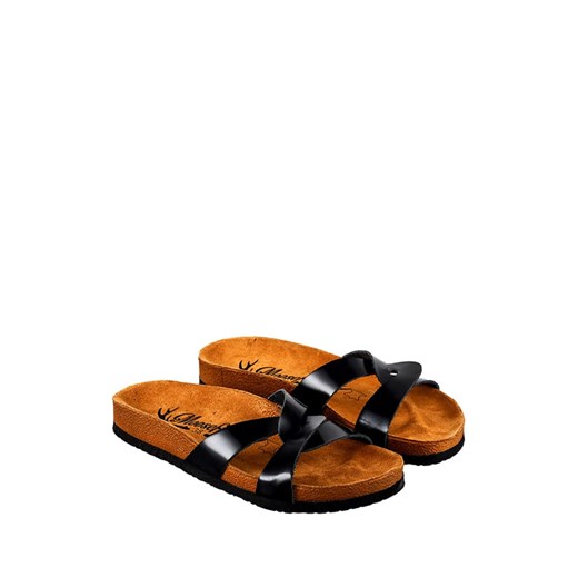 Moosefield Skórzane klapki w kolorze czarnym