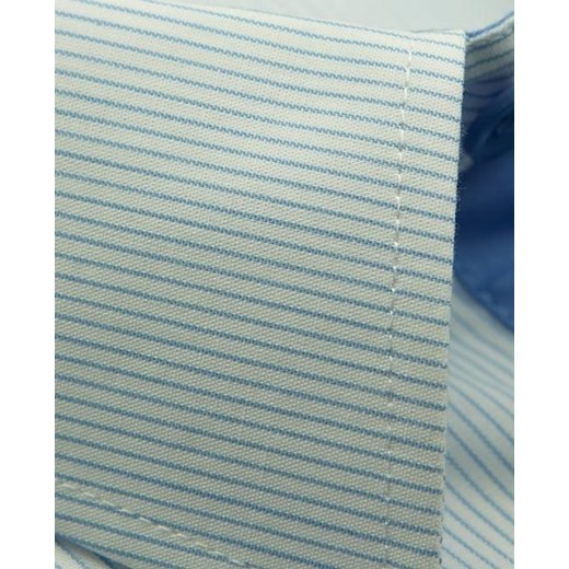 Koszula biało niebieskie paski 48 182/188 kr. klasyczna krzysztof  guziki