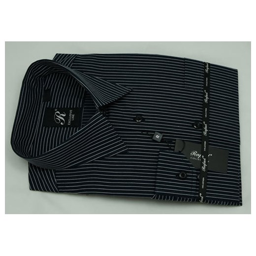 Koszula czarna w pasy 46 176/182 dł. klasyczna krzysztof czarny elegancki