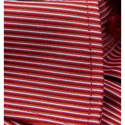 Koszula w prążki 50 182/188 dł. klasyczna krzysztof czerwony elegancki