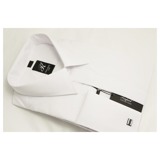 Koszula biała na spinki 48 170/176 dł. klasyczna 80% krzysztof bezowy klasyczny
