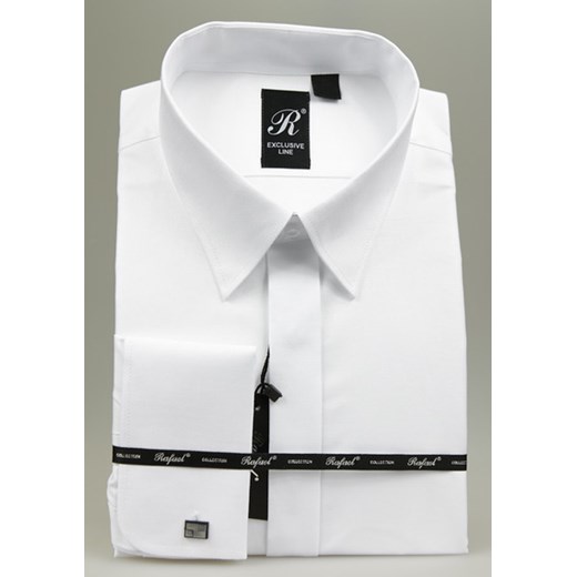 Rafael koszula biała na spinki 48 188/194 EXCLUSIVE krzysztof bialy bawełniane