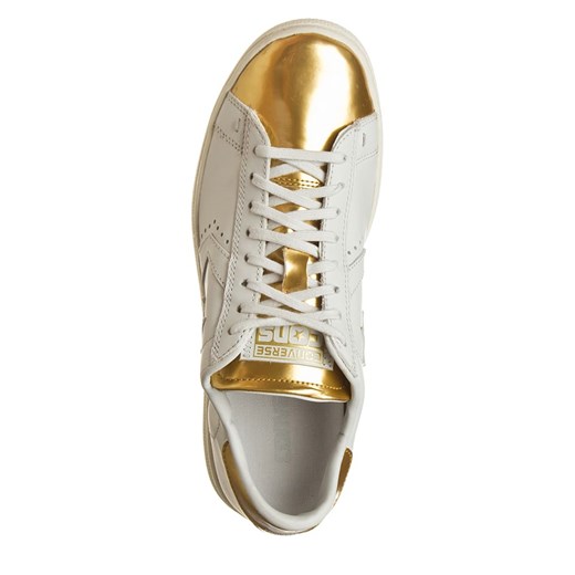 Skórzane sneakersy "Pro" w kolorze biało-złotym