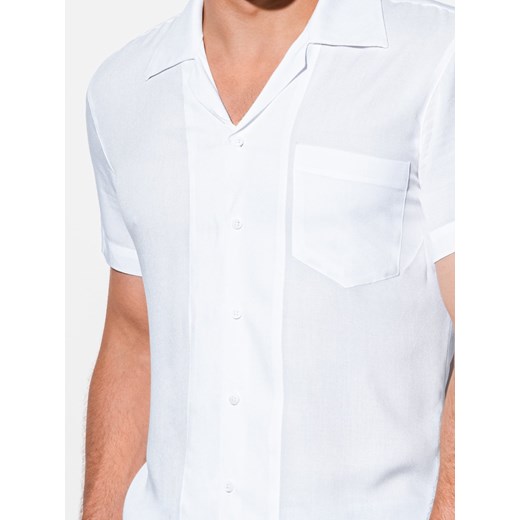 Koszula męska Ombre biała z krótkim rękawem 