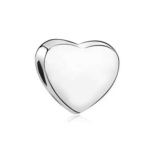 Rodowany srebrny charms do pandora little beads gładkie serce serduszko heart srebro 925 LB006 Valerio   Valerio.pl