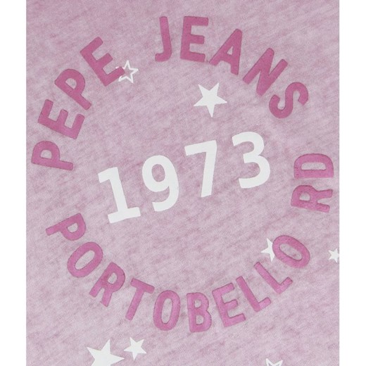 Pepe Jeans bluzka dziewczęca z nadrukami z krótkimi rękawami 