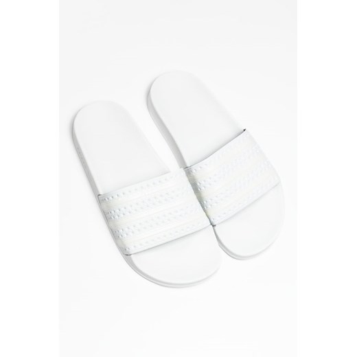 Białe klapki damskie Adidas sportowe bez zapięcia 