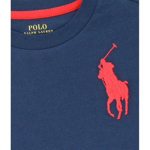 T-shirt chłopięce granatowy Polo Ralph Lauren z krótkim rękawem 
