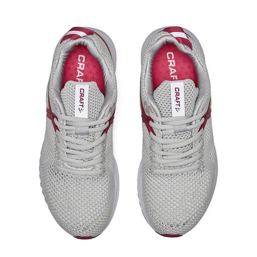 Sneakersy "Fuseknit" w kolorze jasnoszaro-czerwonym