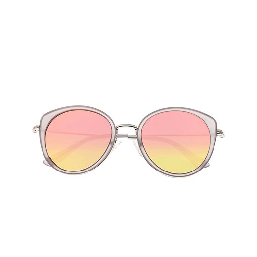 Damskie okulary przeciwsłoneczne w kolorze szaro-jasnoróżowo-pomarańczowym