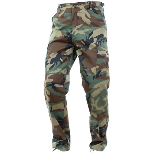 Wielokolorowe spodnie męskie Mil-Tec we wzór moro w wojskowym stylu 