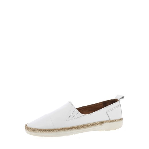Skórzane slippersy w kolorze białym