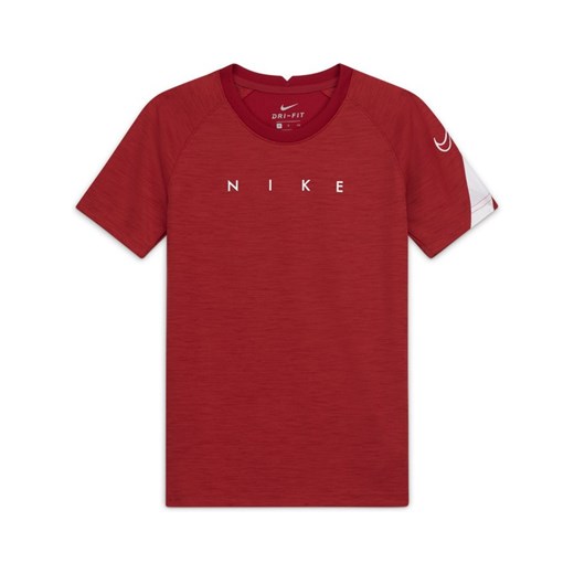Koszulka piłkarska z krótkim rękawem i nadrukiem dla dużych dzieci Nike Dri-FIT Academy - Czerwony  Nike L Nike poland