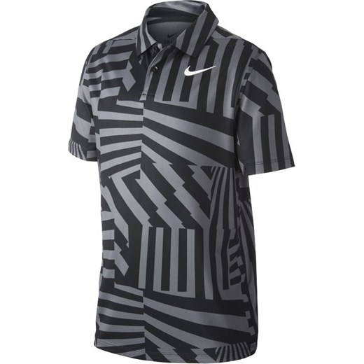 Chłopięca koszulka polo do golfa z nadrukiem Nike Dri-FIT - Czerń Nike  S Nike poland