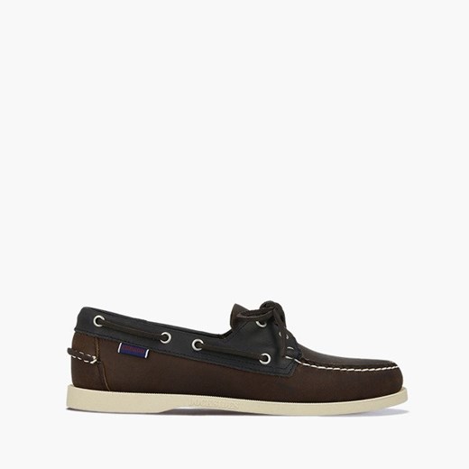 Mokasyny męskie Sebago Docksides Mapple 7002T60 COGNAC - BLUE NAVY Sebago   sneakerstudio.pl wyprzedaż 