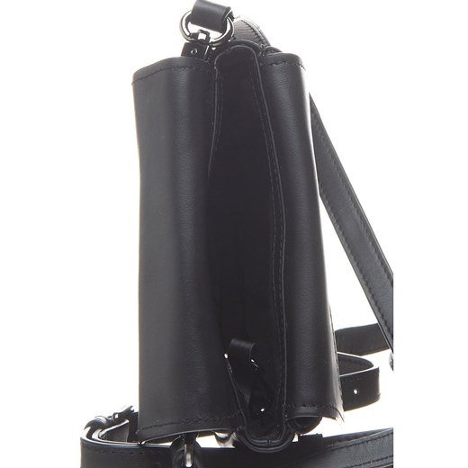 Skórzana torebka "Elfin 1" w kolorze czarnym - 12 x 15,5 x 2,5 cm