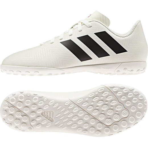 Buty sportowe dziecięce białe Adidas wiązane na wiosnę bez wzorów 