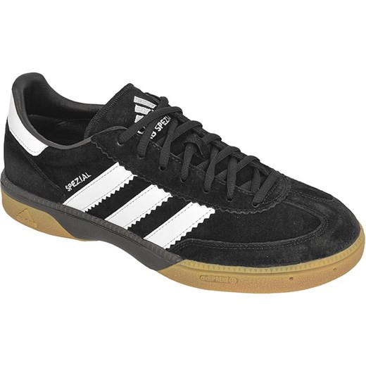 Buty sportowe damskie Adidas czarne sznurowane skórzane bez wzorów 