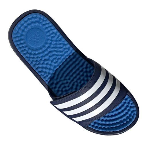 Klapki męskie niebieskie Adidas sportowe bez zapięcia 