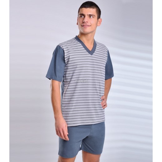 piżama ROMAN "3XL 4 kolory" moraj niebieski bez wzorów/nadruków