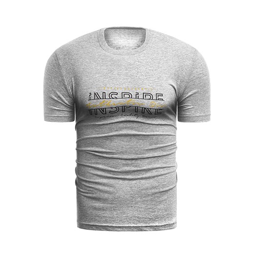 Wyprzedaż koszulka t-shirt  INSPIRE- szary Risardi  XL 