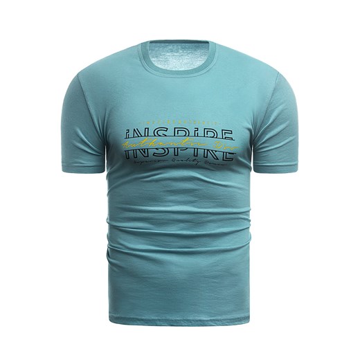 Wyprzedaż koszulka t-shirt  INSPIRE- błękitny Risardi  M 