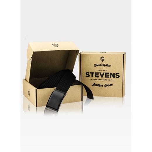Pasek parciany do spodni marki Stevens w komplecie z pudełkiem Stevens uniwersalny wyprzedaż ModnyPortfel