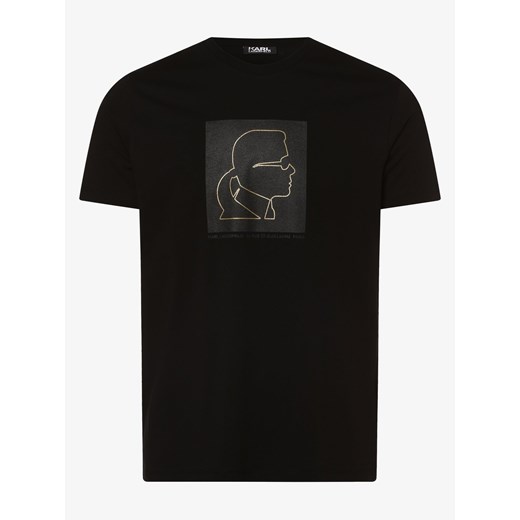 T-shirt męski czarny Karl Lagerfeld z krótkimi rękawami 