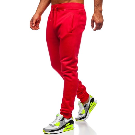 Spodnie męskie dresowe jasnoczerwone Denley XW01 L promocyjna cena Denley