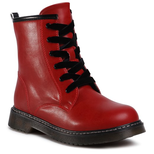 Buty zimowe dziecięce trapery czerwone 